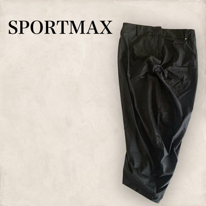 【目立った傷や汚れなし】SPORTMAX スポーツマックス スカート タイトスカートスリット ブラック黒 サイズ40 US6 202406-0340