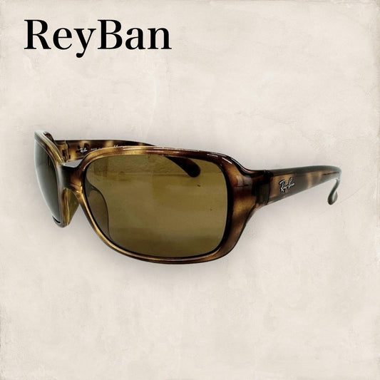 【テンプル傷レンズ汚れあり】ReyBan レイバン サングラス べっこう風 ブラウン 茶色RB4066 642/57 202406-0355