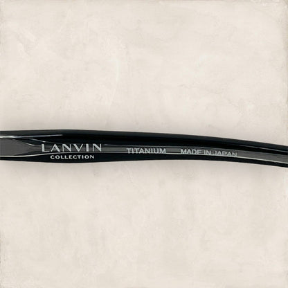 【少し歪みあり・ケース付き】LANVIN ランバン メガネ ブラック 黒 VLC018J 202406-0361