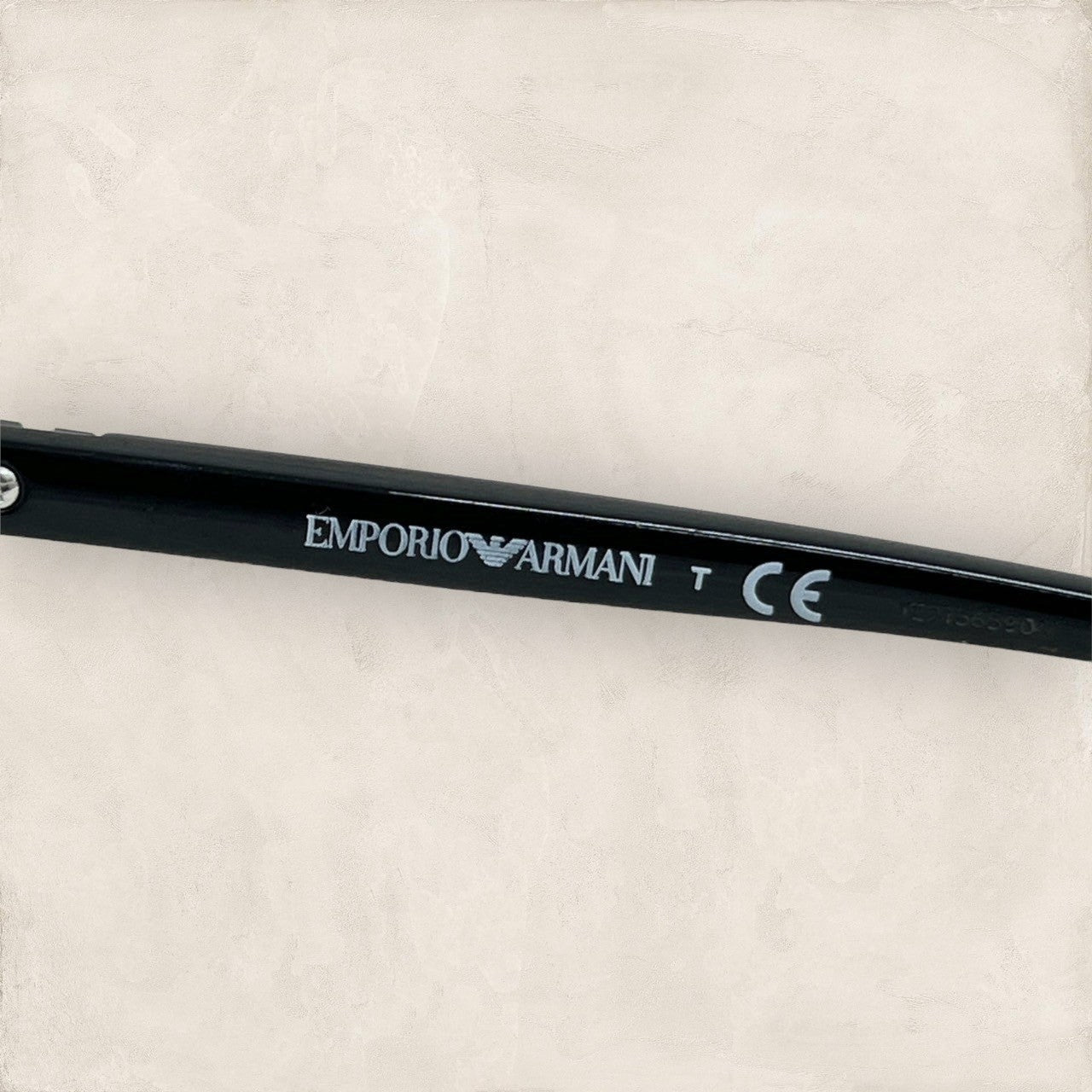 【レンズ汚れあり・ケース付き】EMPORIO ARMANI エンポリオアルマーニ メガネ ブラック 黒 まるぶち EA3150D 202406-0362