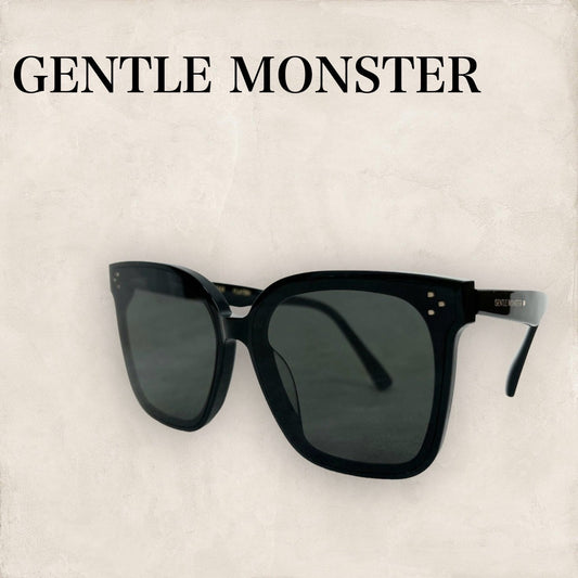 【歪みあり】GENTLE MONSTER ジェントルモンスター サングラス ブラック 黒  202406-0359