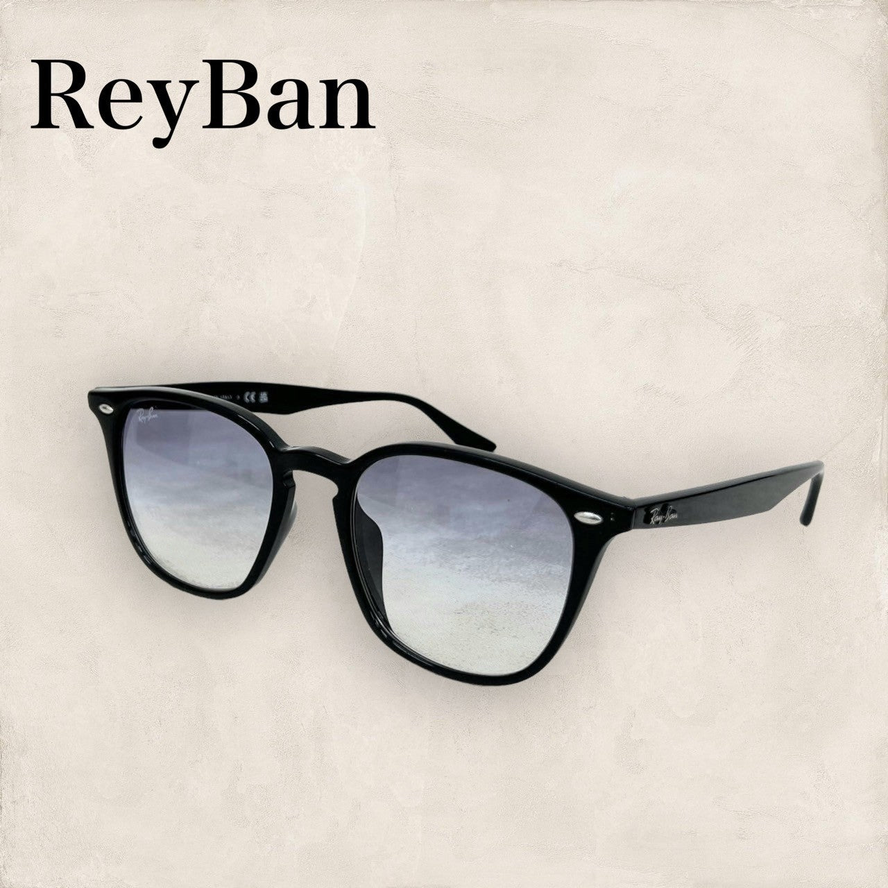 【少し歪みあり】ReyBan レイバン サングラス グラデーションレンズ ブラック 黒 RB4258-F 202406-0364