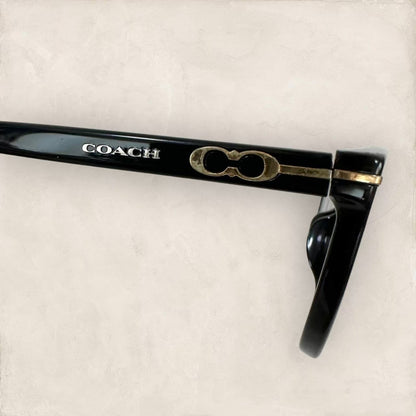 【美品】COACH コーチ 眼鏡 ブラック 黒 フレーム 度入りメガネ 5002BK 54-17 HC6056F (Betty)