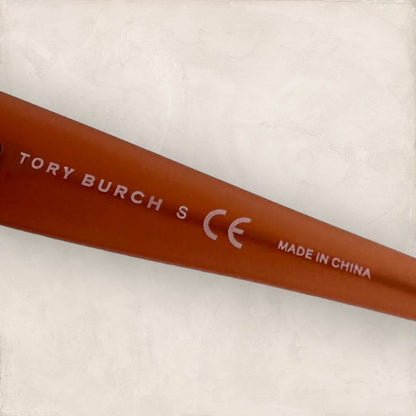 【極美品】TORYBURCH トリーバーチ レディース サングラス サーモンピンク ブラウン系レンズ TY9027 1222/13 59/16　202405-0074