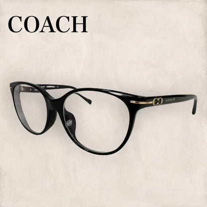 【美品】COACH コーチ 眼鏡 ブラック 黒 フレーム 度入りメガネ 5002BK 54-17 HC6056F (Betty)