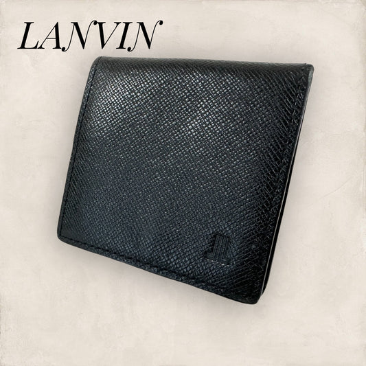 【多少擦れあり】LANVIN ランバン コインケース  小銭入れ ブラック 黒 202406-0131