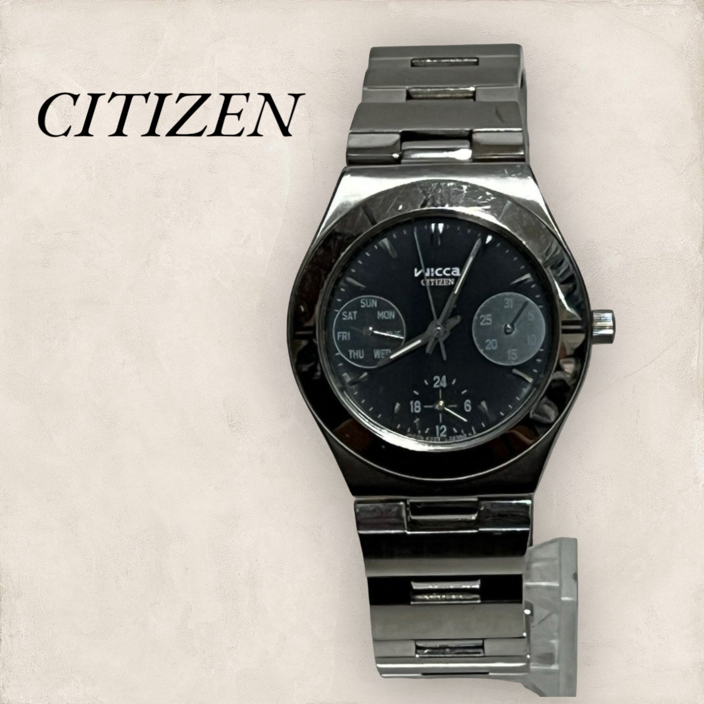 CITIZEN シチズン 腕時計 アナログ　シルバー　ブルー　 6329-L19494